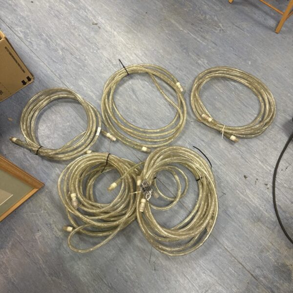 Five sections of translucent white rope lighting from lights4fun.