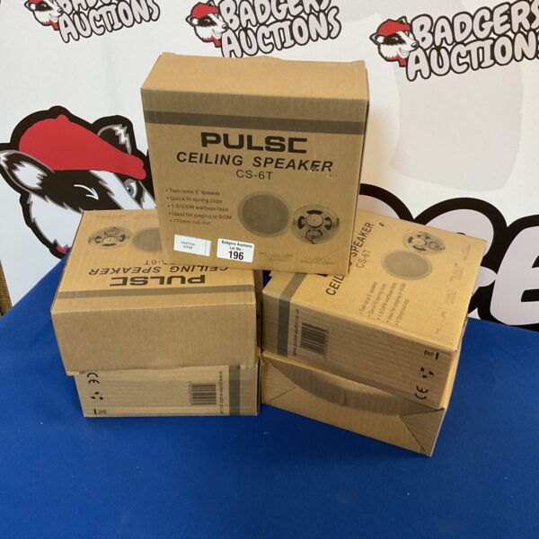 Pulse CS-6 ceiling speaker in packaging, audio equipment.