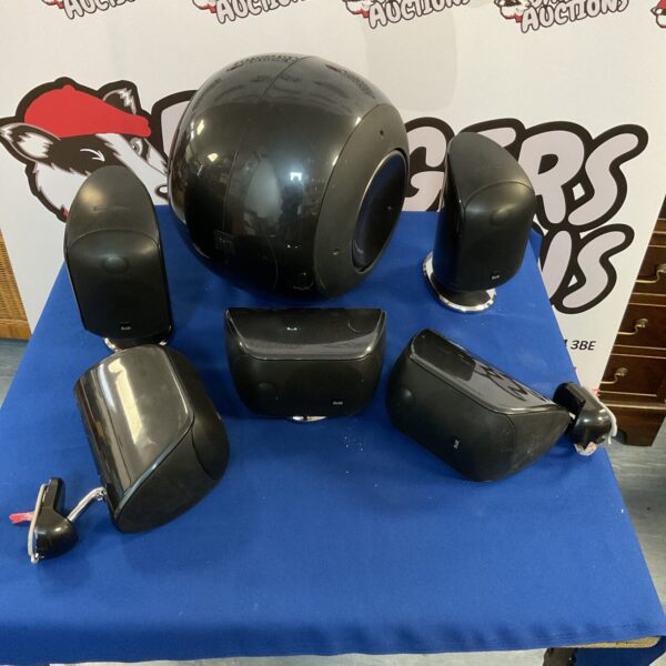 Bowers & Wilkins speaker set for home audio and surround sound.