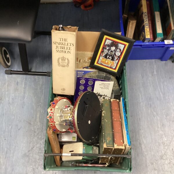 Vintage Sparklets Jubilee syphon with books and carousel.