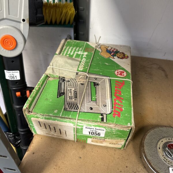 Vintage Makita 4300SB jigsaw power tool for woodworking.