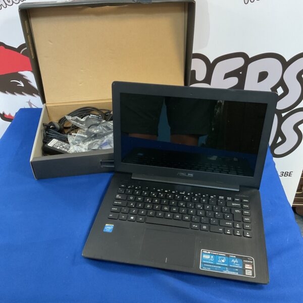 Asus X453M laptop presented with its original packaging.