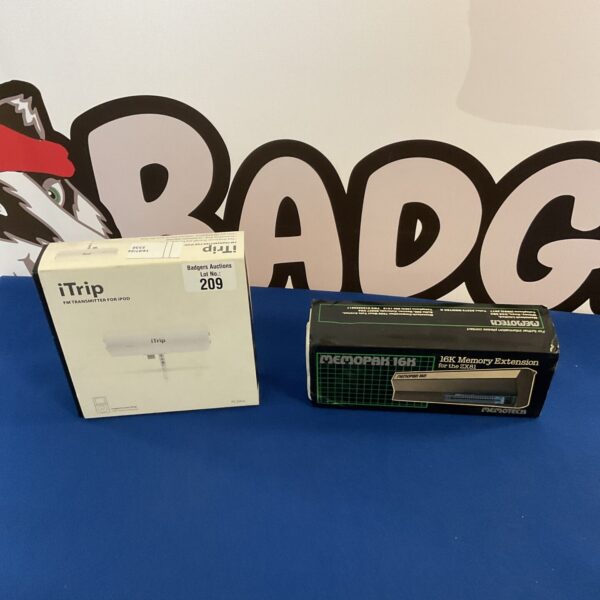 Vintage ITrip FM transmitter and Memopak 16k memory module.