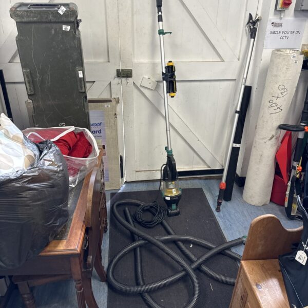 Used Pond Monsta pond cleaner with attached hose and brush.