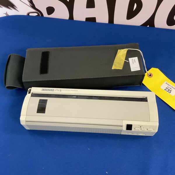 Vintage Citizen PN48 portable thermal printer in grey.