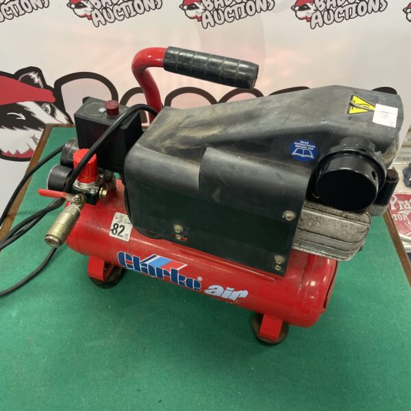 Clarke air compressor for hobby use, portable and compact.