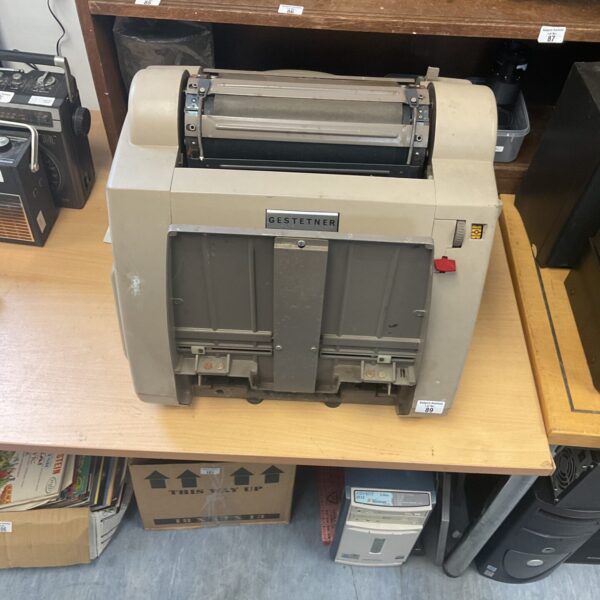 Vintage Gestetner 400 printing machine, side view.