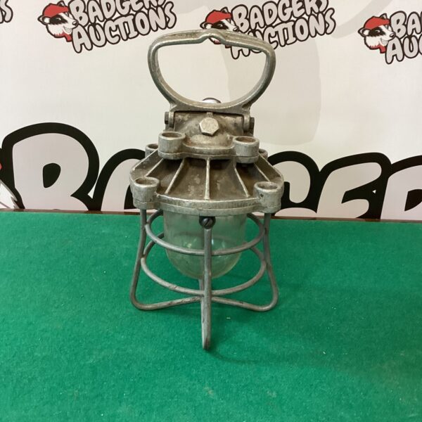 Vintage GEC ships lamp, cast aluminium nautical lighting.