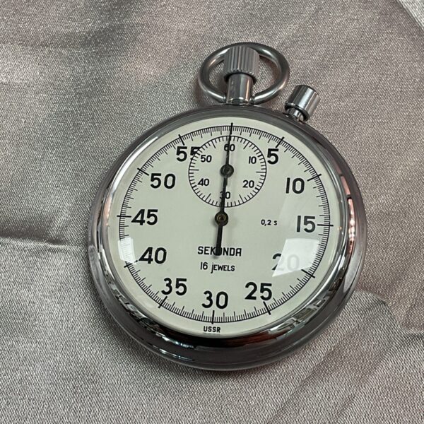 Vintage Sekonda 16 jewel stopwatch, a classic Soviet timer.