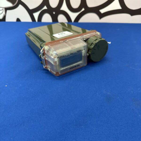 Vintage Plessey PDMR 82M dosimeter for radiation measurement.
