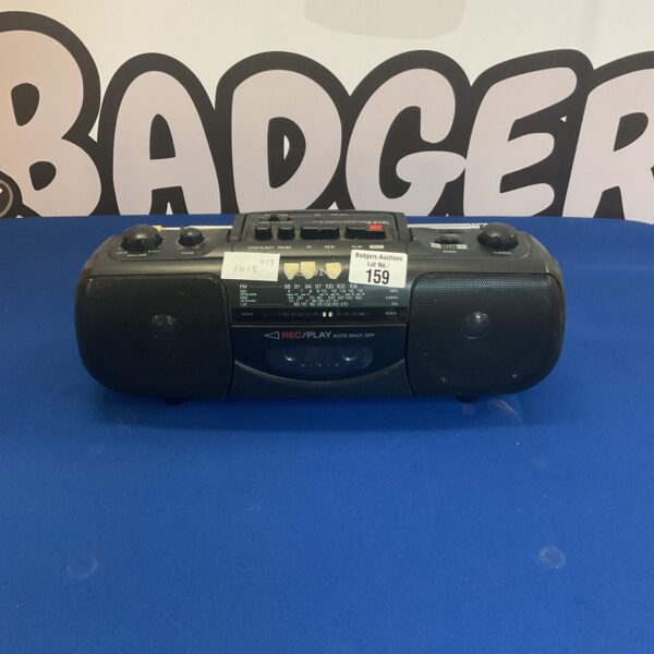 Vintage Sony radio cassette recorder, portable audio device.