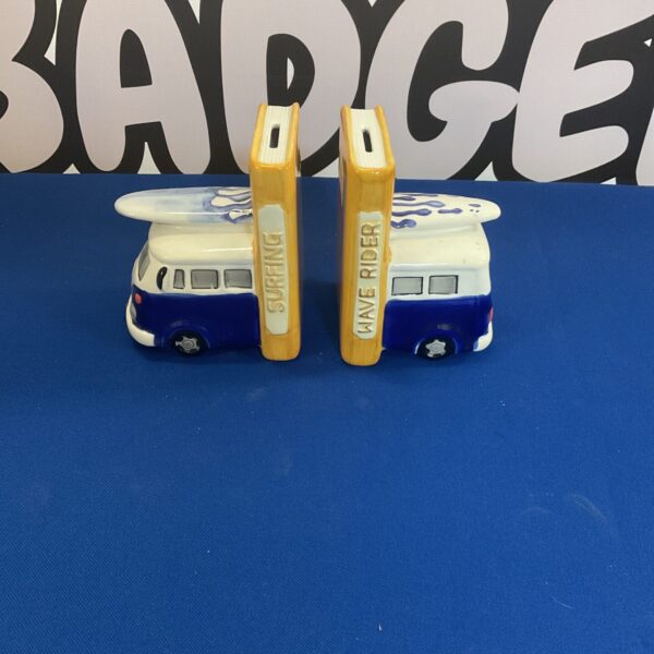 Ceramic VW camper-van moneybox bookends
