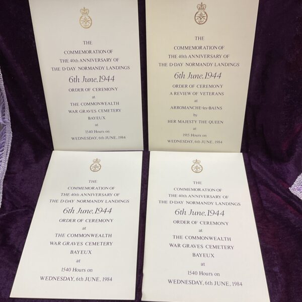 Original 1984 D Day 40th Anniversary commemorative programme cover.