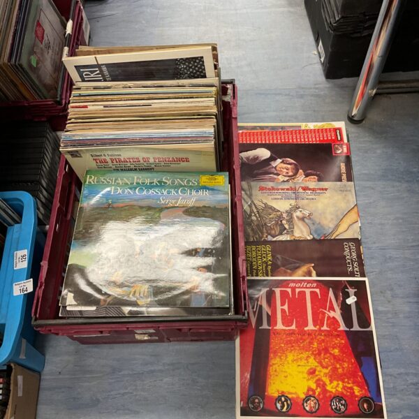 Large lot of vintage vinyl records for collectors and enthusiasts.