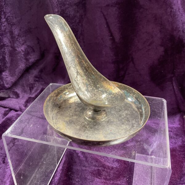 Vintage Mappin and Webb silver plate pipe stand for collectors.
