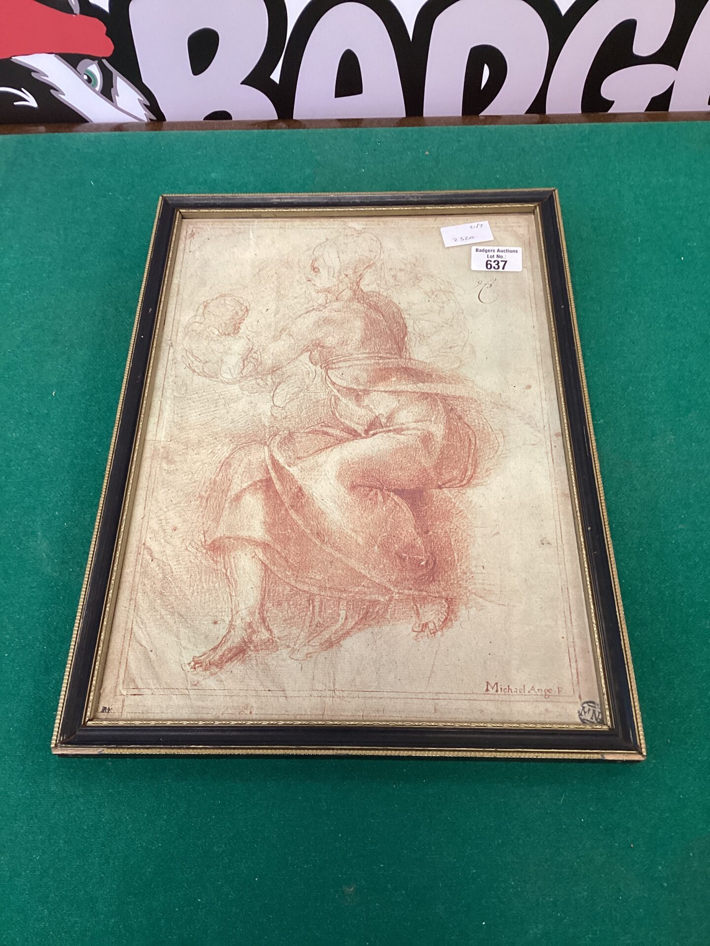 637 Michael angevF framed print of mother with baby