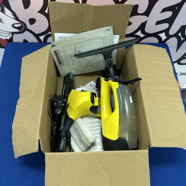 Karcher WV5 window vacuum cleaner with attachments shown in image.