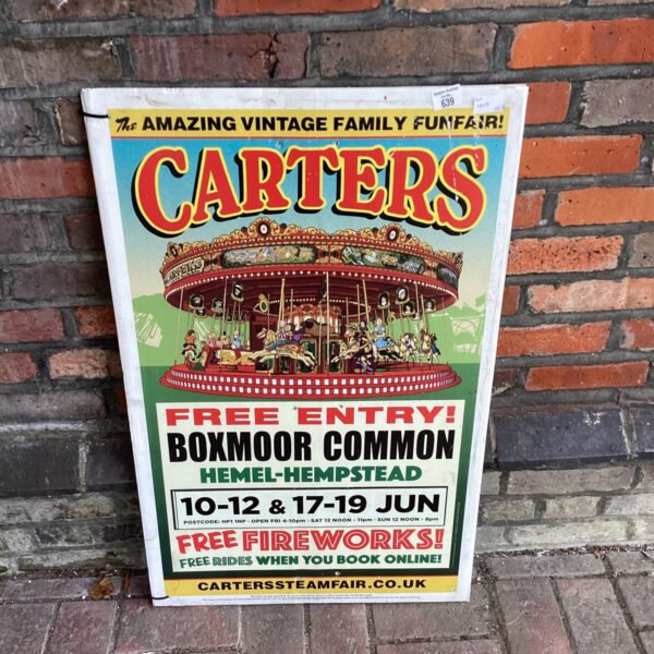 Vintage Carter Steam Fair poster advertising a 1990s event.