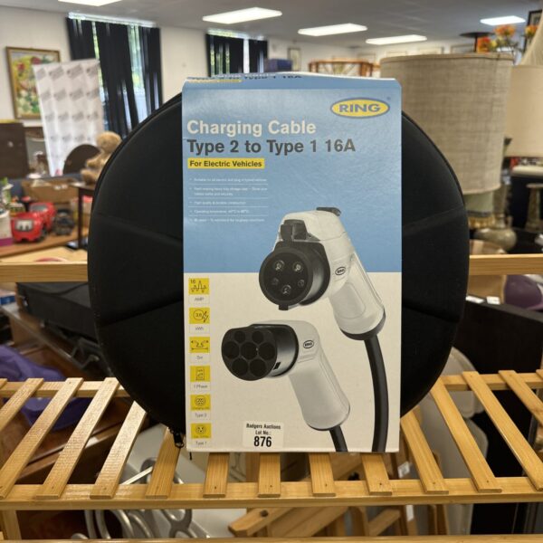 Ring EV charger cable with Type 2 and Type 1 connectors.