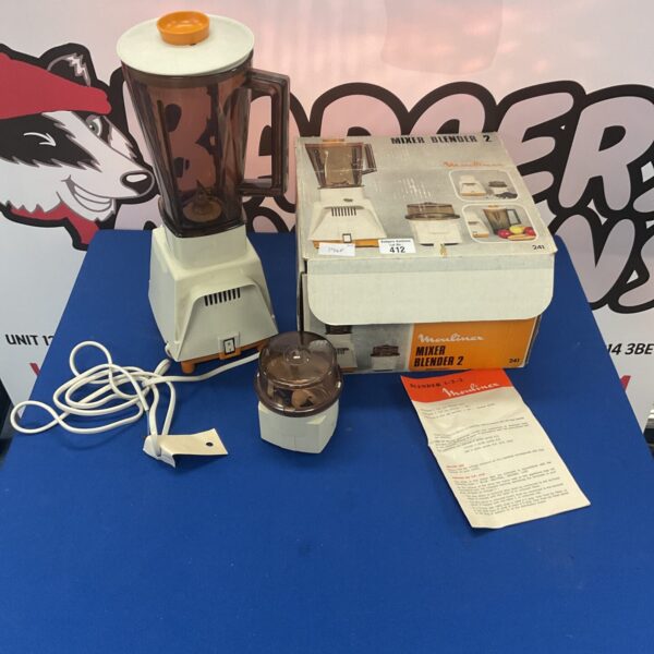 Vintage Moulinex mixer blender, Model 2, retro kitchen appliance.