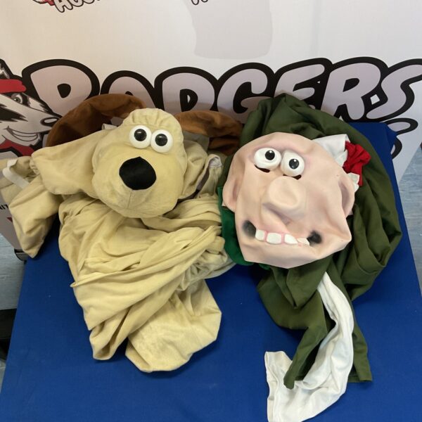 Wallace and Gromit costumes, character fancy dress, collectible memorabilia.