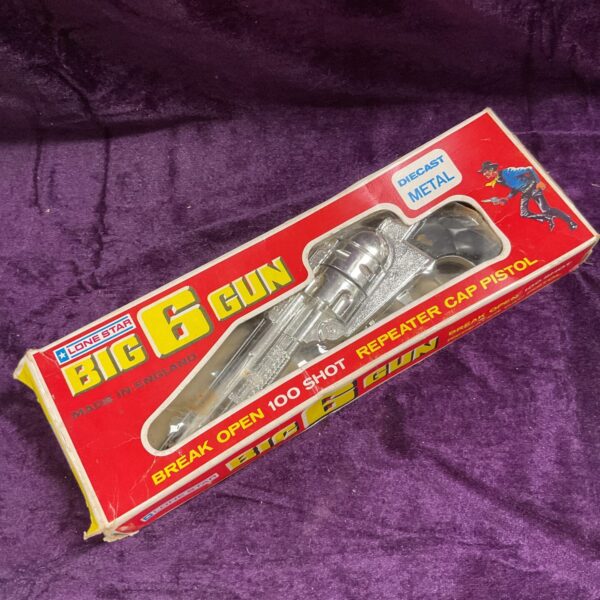 Vintage Lone Star Big Gun cap pistol in original box.