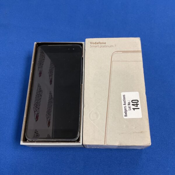 Front view of a Vodafone Smart Platinum 7 smartphone for auction.
