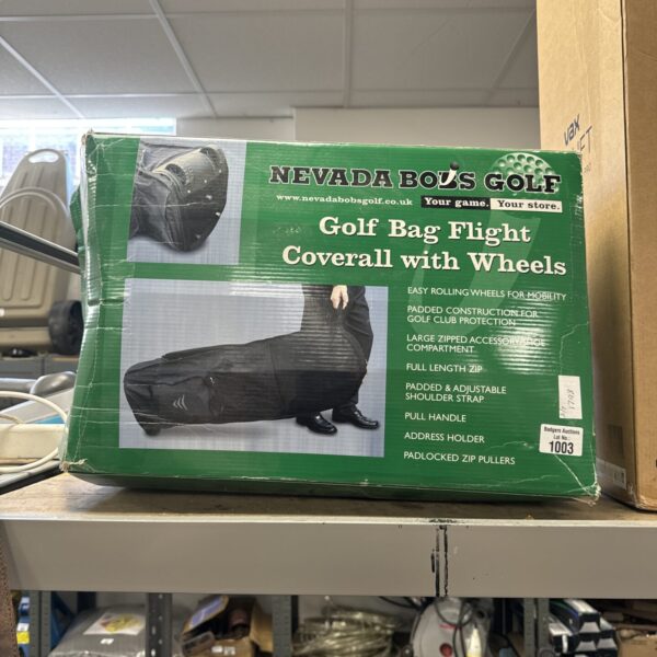 Nevada Bobs golf club flight bag for travel protection.