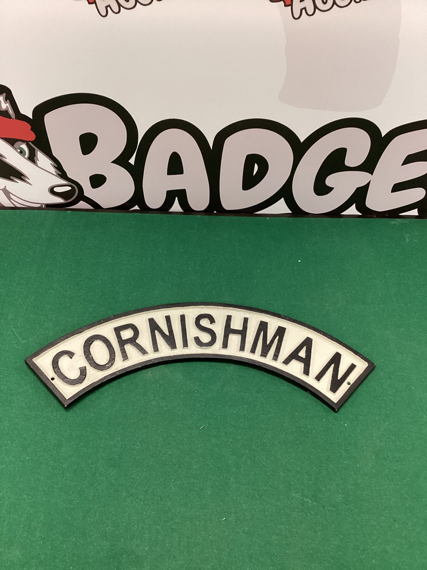029 Cast Iron Steam engine name plate Cornishman
