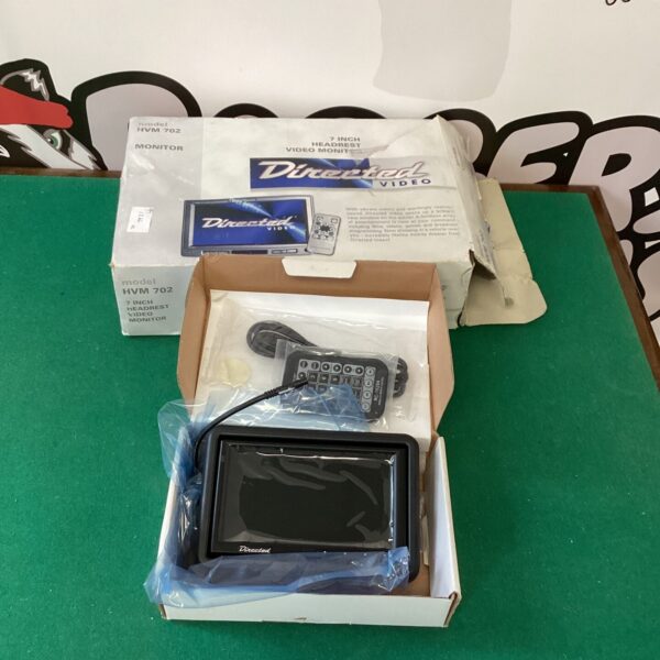 Directed Video HVM 702 car headrest monitor for in-car entertainment.