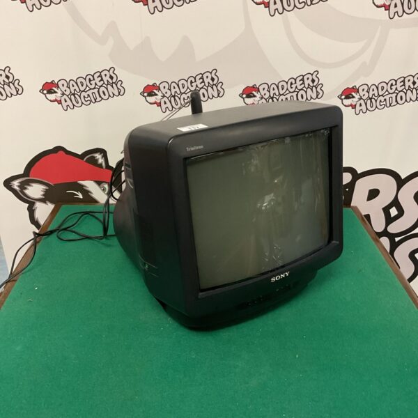 Front view of a vintage Sony Trinitron television.
