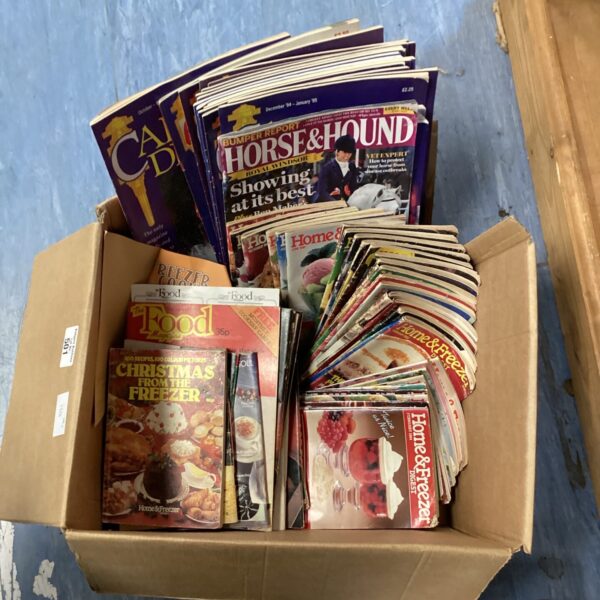 Vintage lot of magazines including home and freezer recipes.