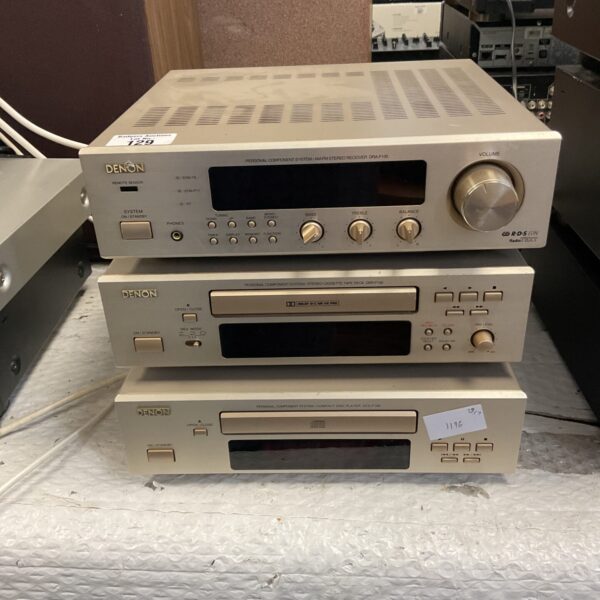 Vintage Denon DRA-490 stereo receiver, classic audio equipment.