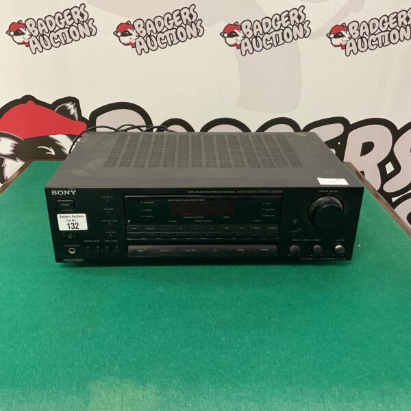 Vintage Sony audio control center with multiple buttons and controls.