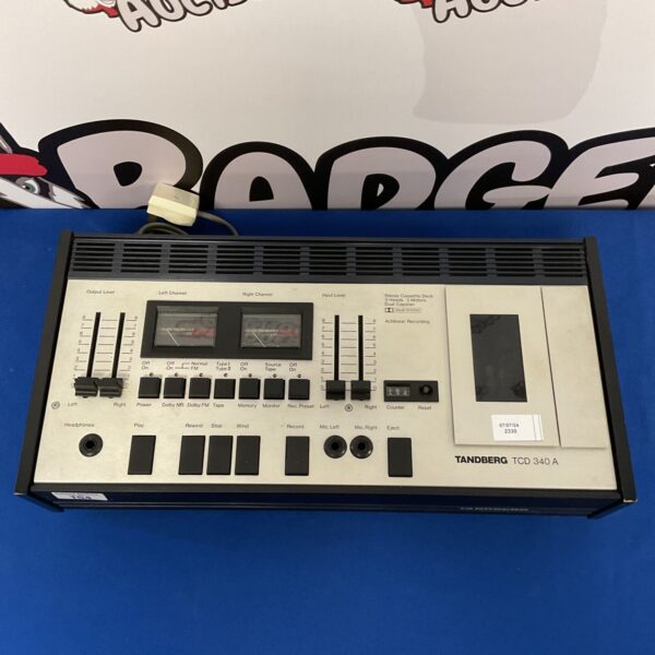 Vintage Tandberg TCD-350A stereo cassette deck, classic audio equipment.