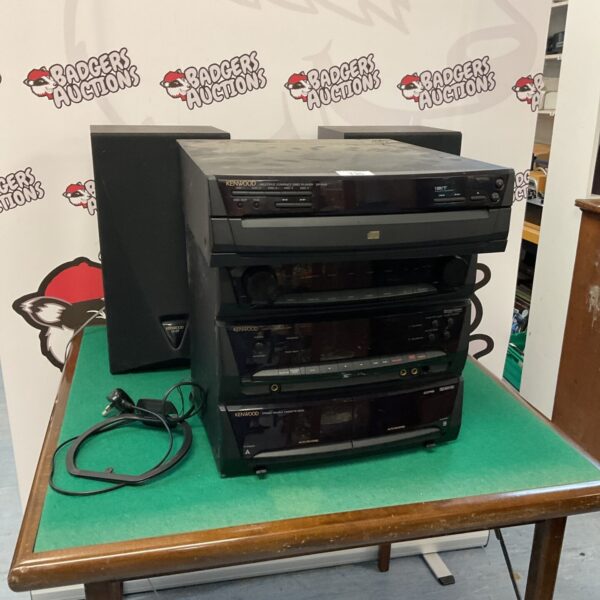 Vintage Kenwood sound system with LS-29 speakers, classic stereo setup.