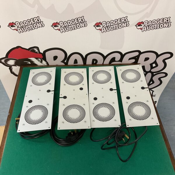 Lot of four server cooling fans for computer systems.