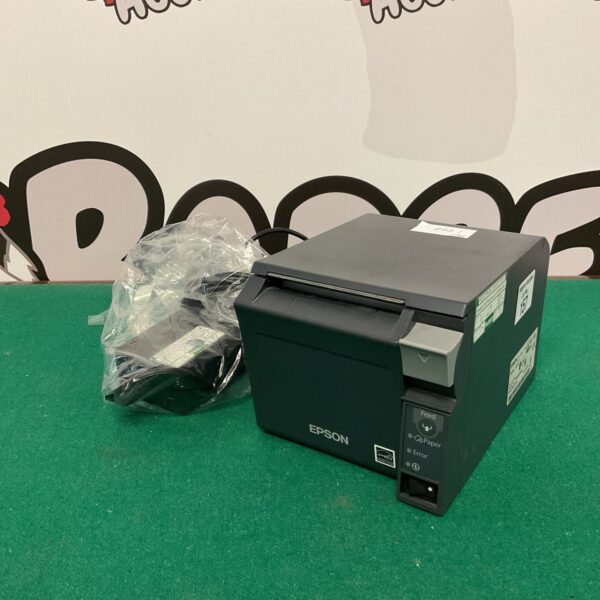 Epson TM-T70II thermal receipt printer in used condition.