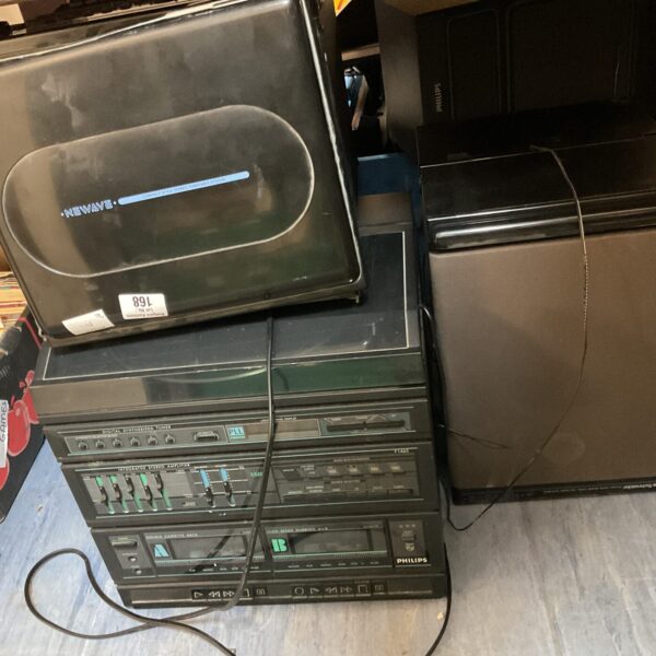 Vintage Philips cassette player from a retro sound system lot.