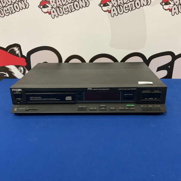 Vintage Philips CD473 CD player in used condition.