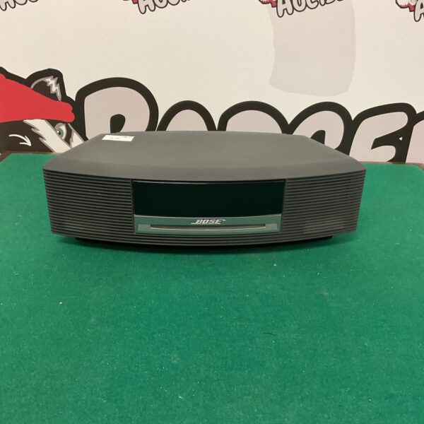 Front view of a vintage Bose Wave music system tabletop stereo.