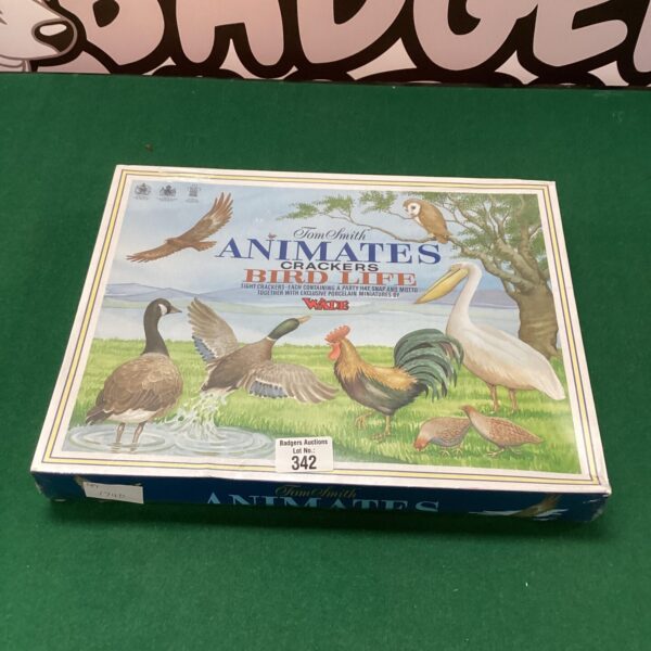 Vintage Tom Smith Animal Crackers box with colourful animal illustrations.