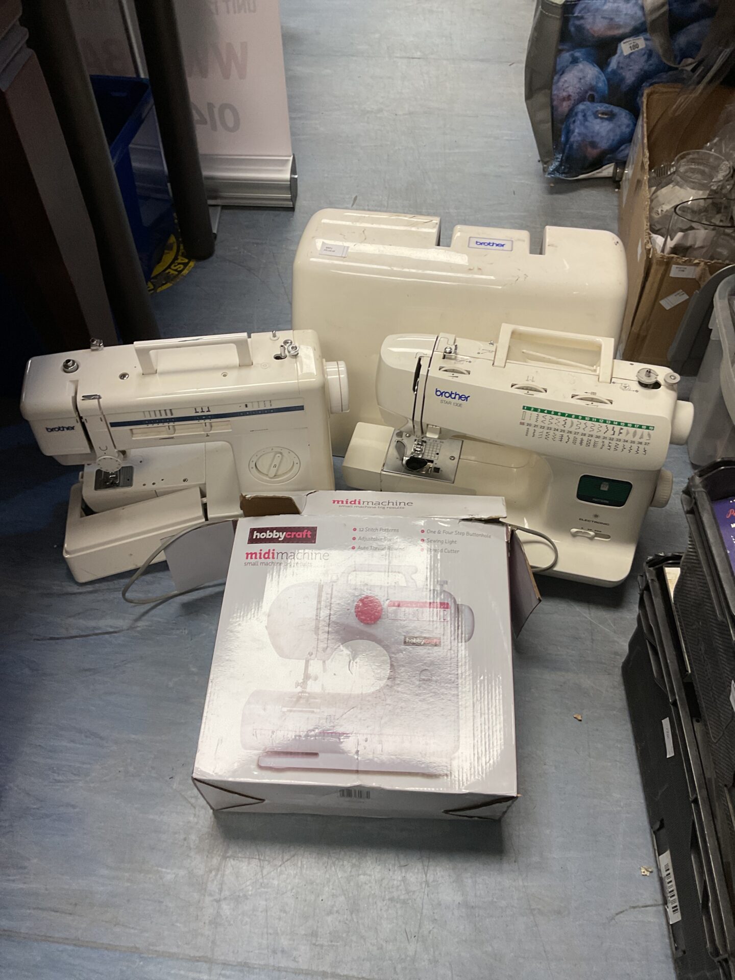 167 Three sewing machines inc brother star 130e & hobbycraft midi machine