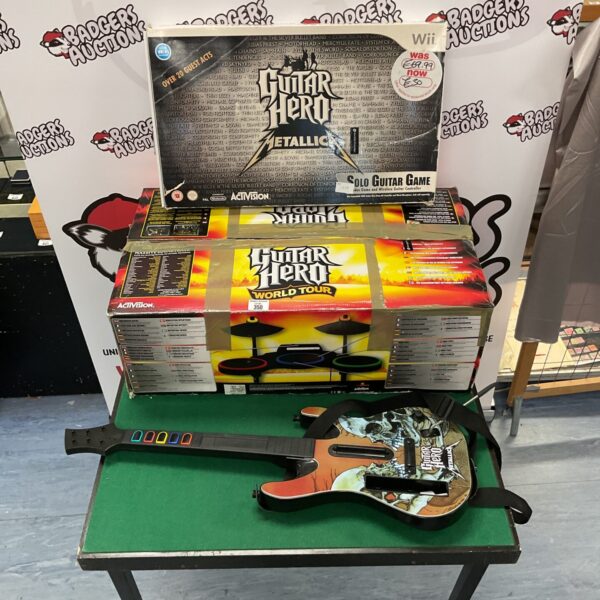 Guitar Hero Metallica World Tour bundle for Wii with guitar controller.