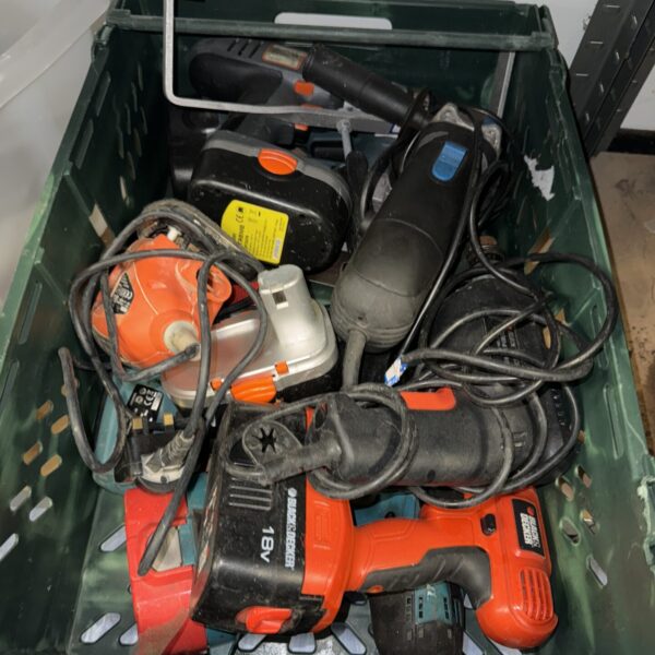 Black and Decker cordless drill from a power tool lot.