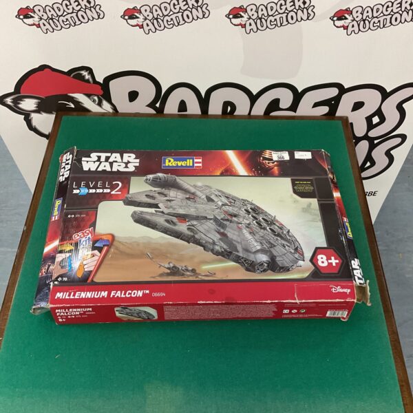 Revell Star Wars Millennium Falcon model kit in original packaging.