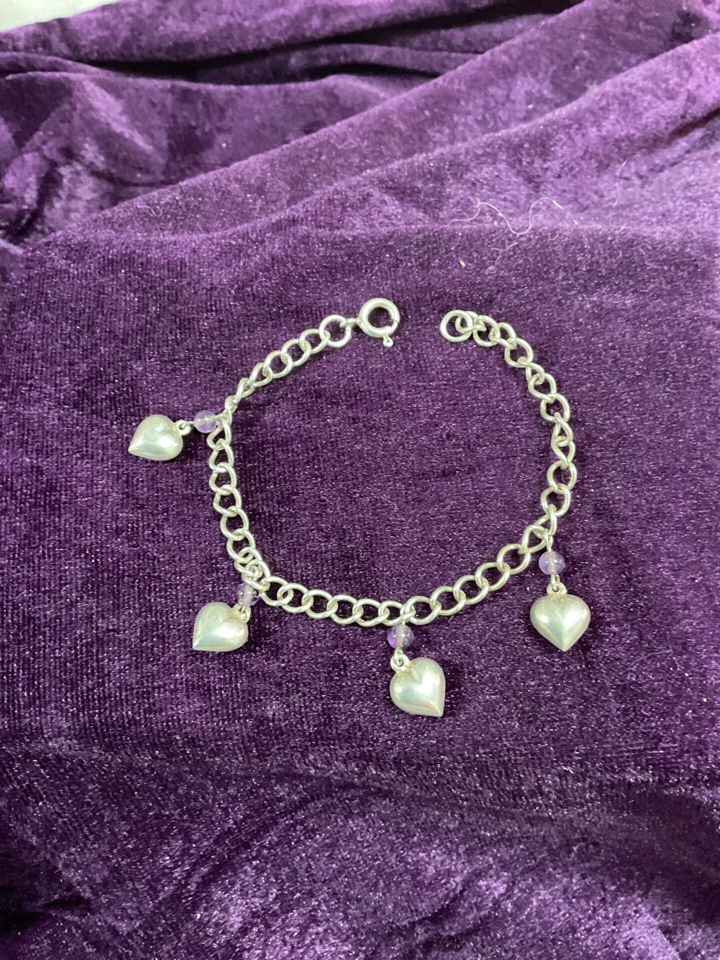852 925 Silver Heart Charm Bracelet