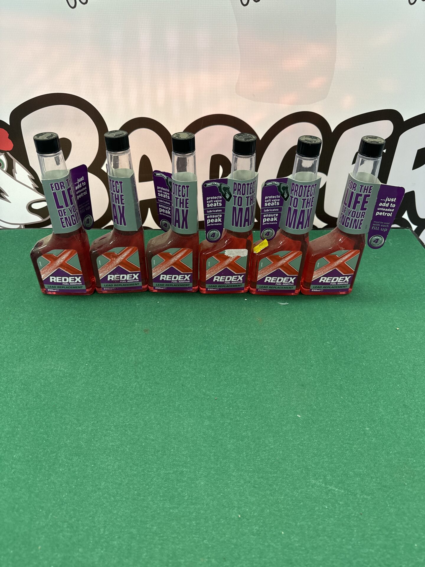 975 Six bottles of redex lead replacement fuel additive