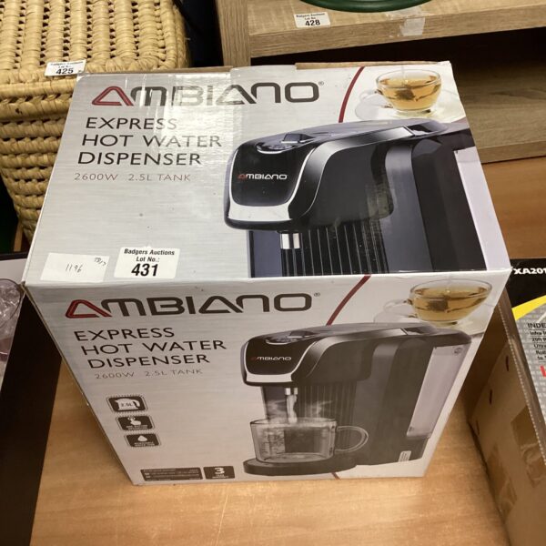 Silver Ambiano hot water dispenser with a 2.6L tank.