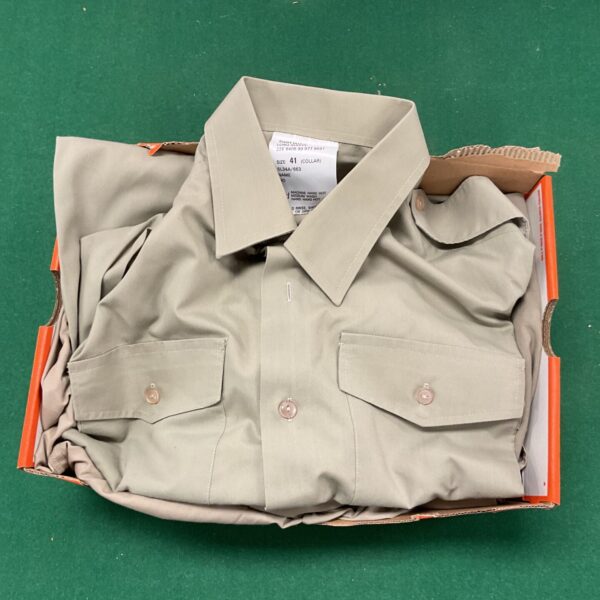 Vintage khaki drill shirt and trousers lot, British Army uniform.